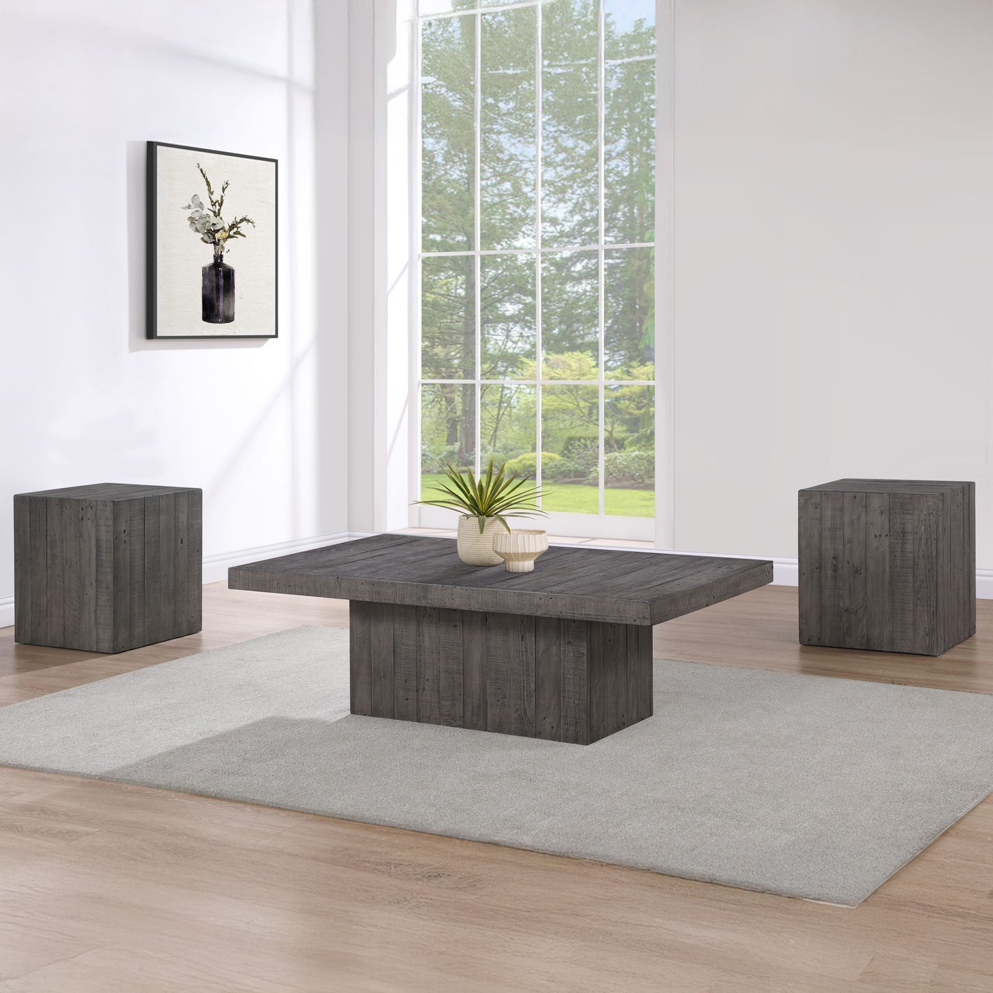 Colson - 3 Piece Table Set With 2 End Tables - Dark Brown