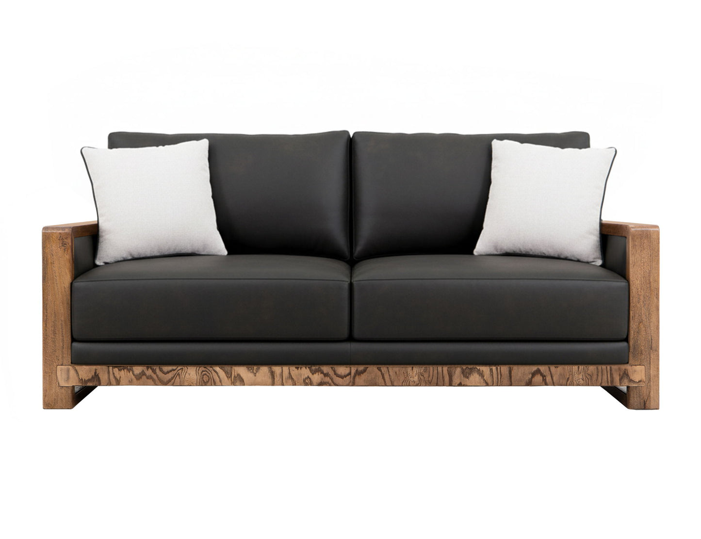 Ancora - Loveseat - Dark Gray / Light Brown