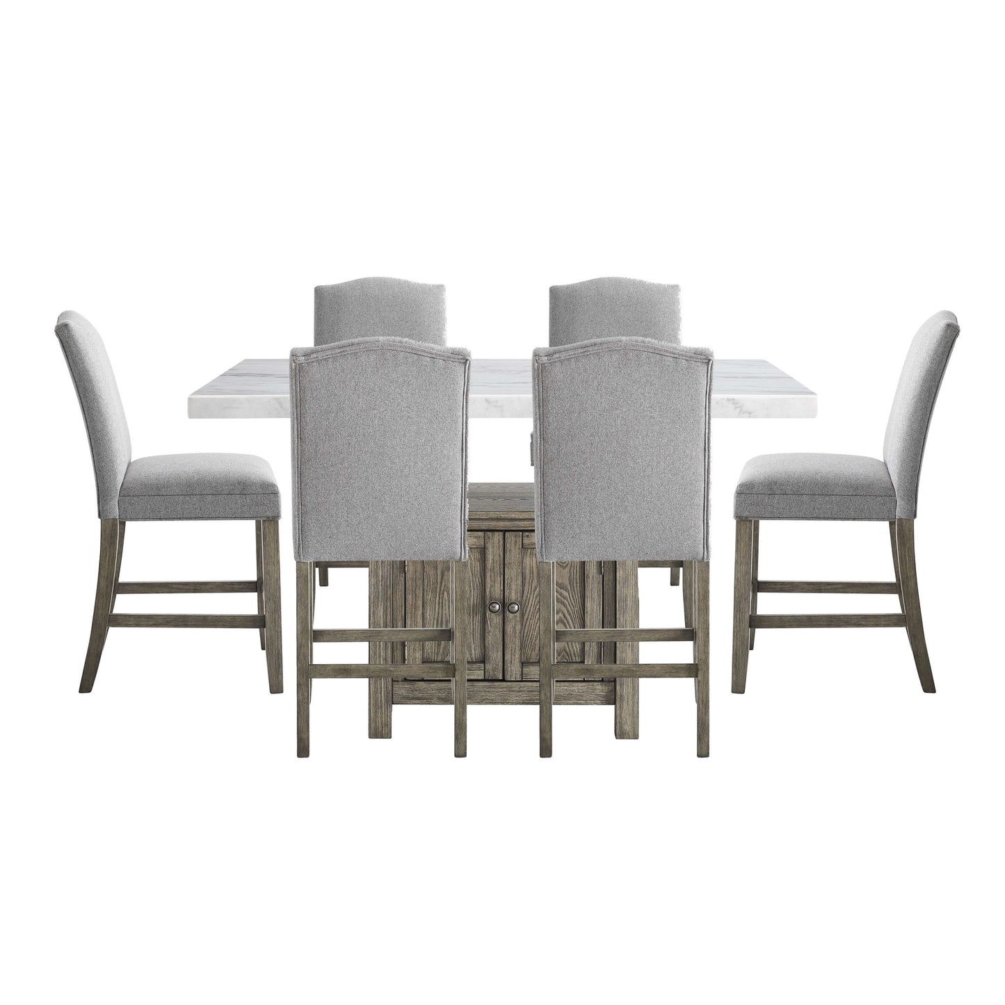 Grayson - Counter Height Set With White Top Table