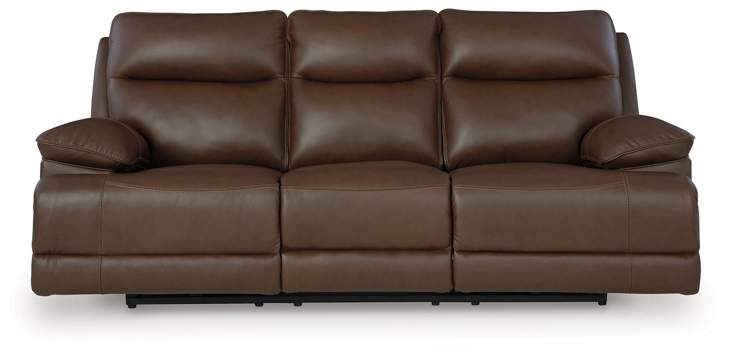 Vonryan - Power Reclining Sofa With Adj Headrest - Tobacco