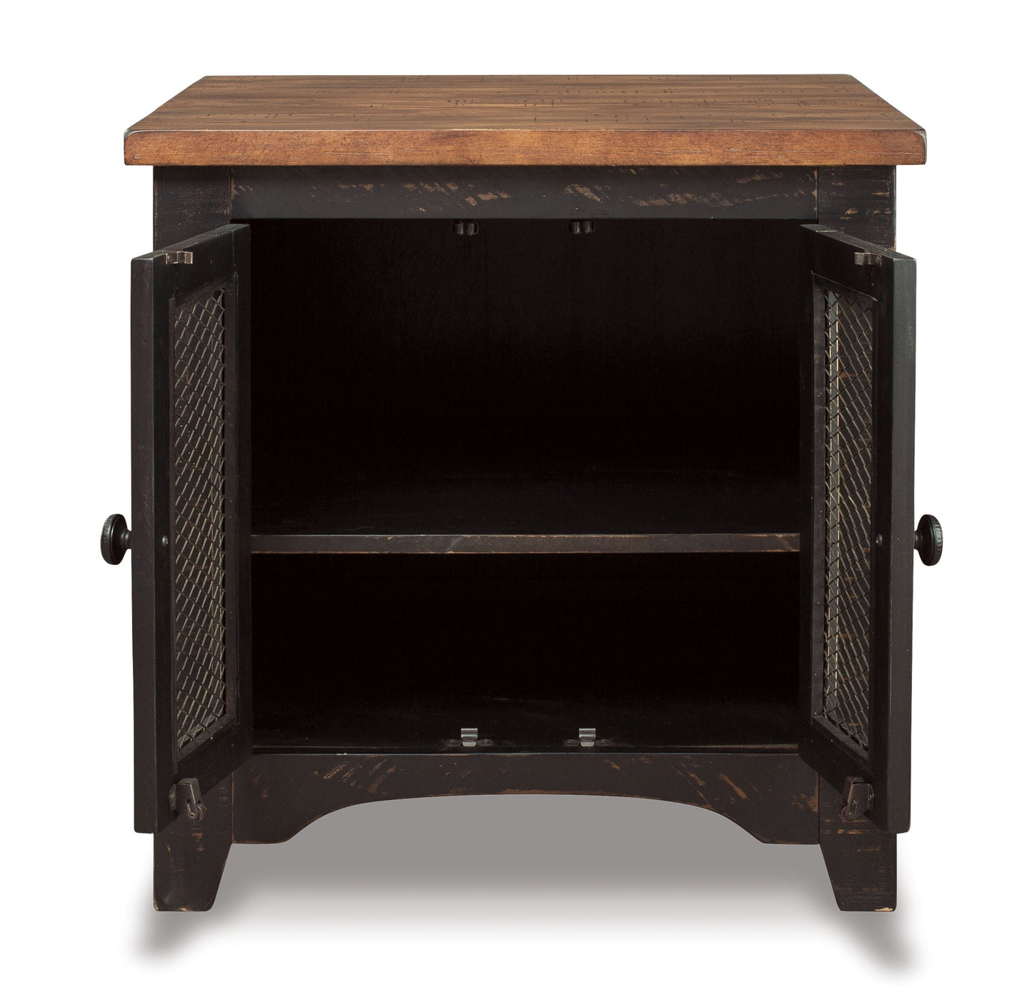 Valebeck - Negro / Marrón - Mesa auxiliar rectangular
