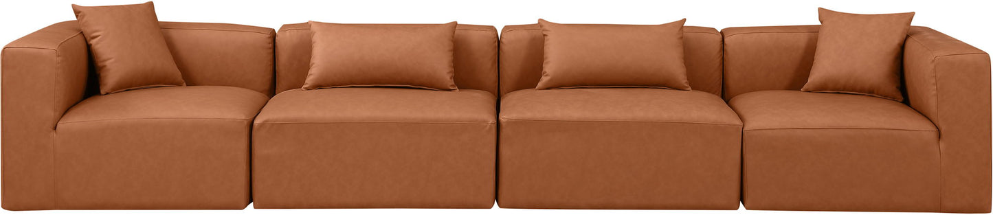 Cube - Modular 4 Piece Sofa - Cognac