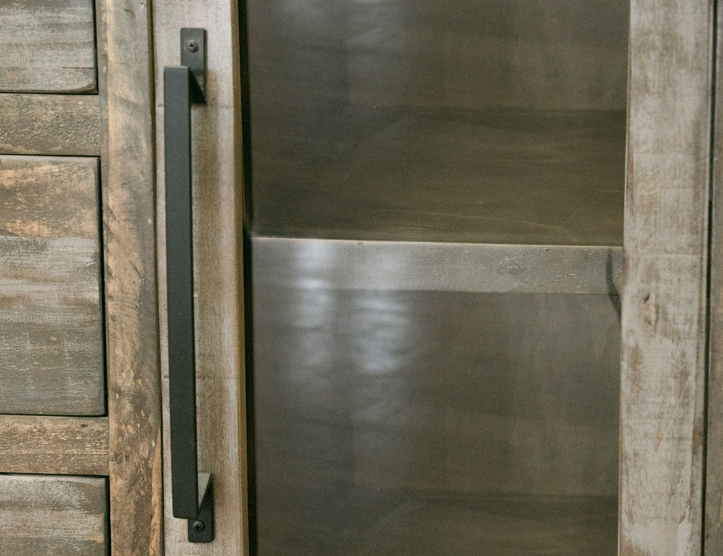 Loft - Buffet And Hutch With 6 Drawers / 6 Doors - Two Tone Gray / Brown