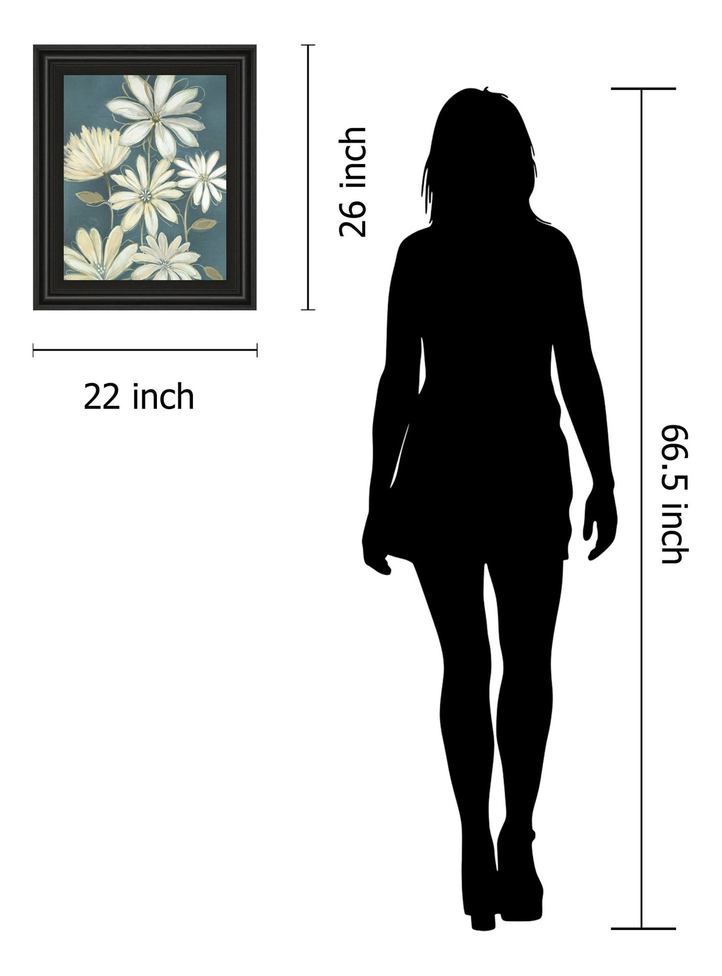 Opposites Attract I By Maria - Framed Print Wall Art - Blue