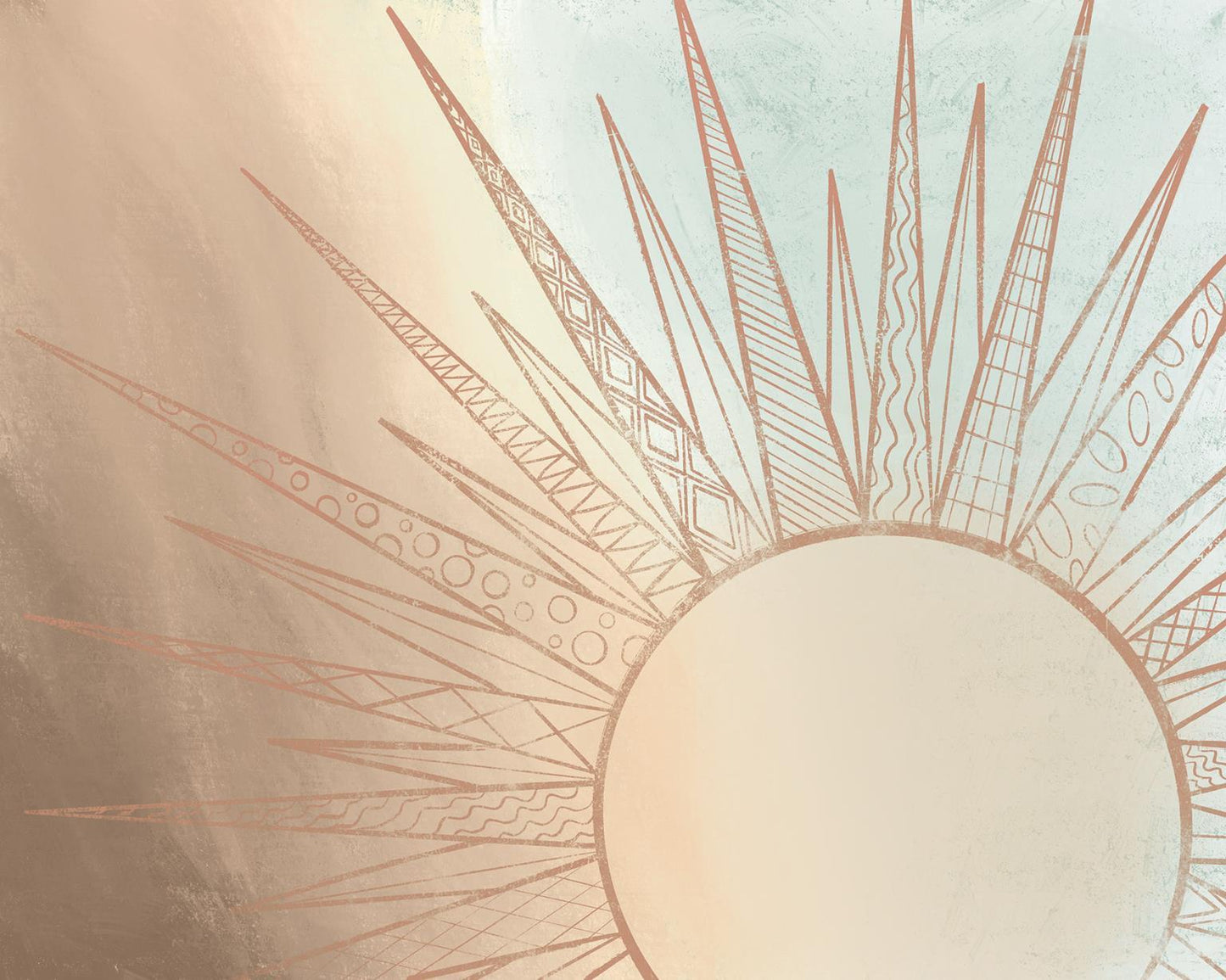 Celestial Sun Rising By Elizabeth Medley - Light Brown