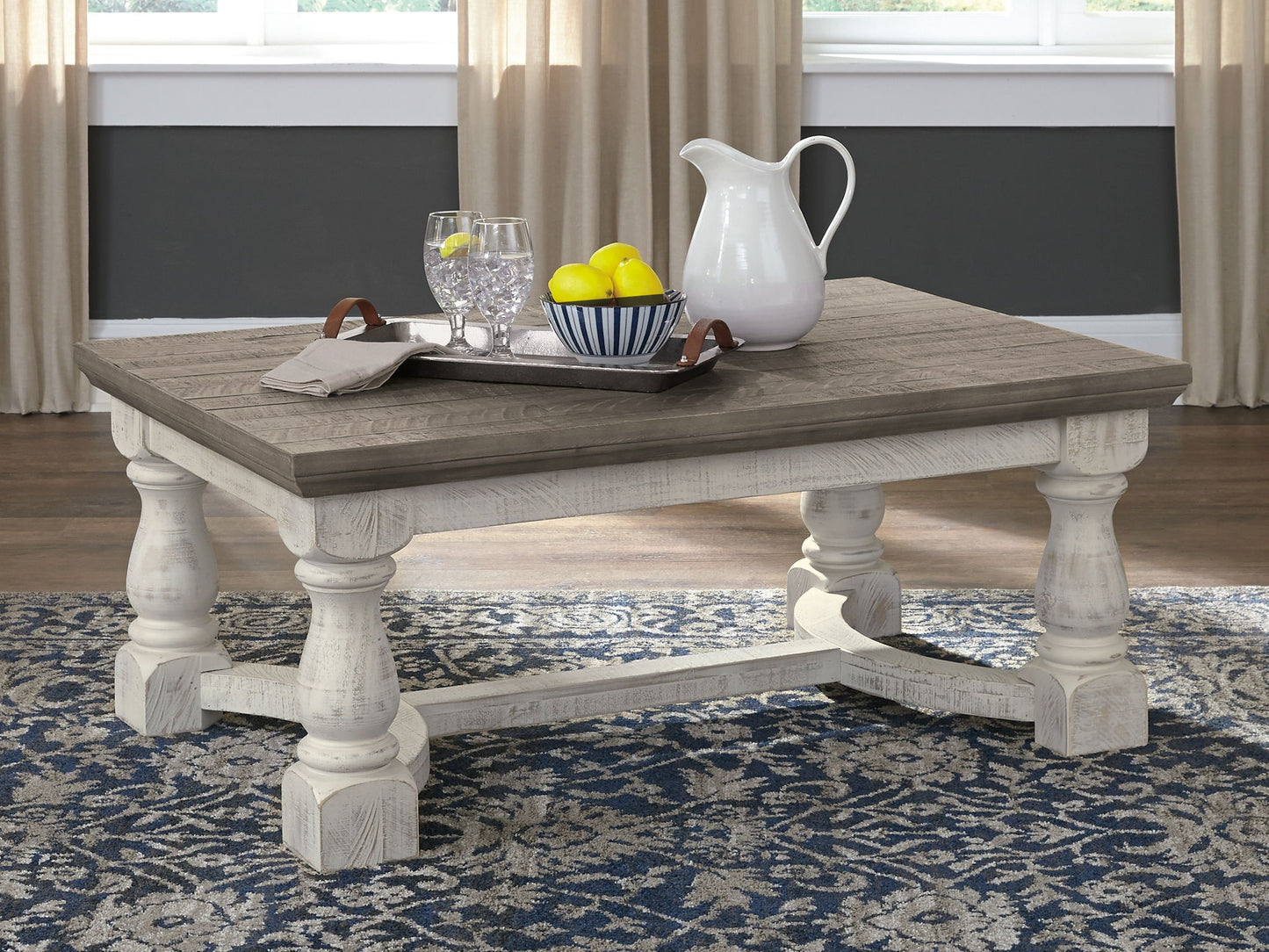 Havalance - Gris / Blanco - Mesa de centro rectangular