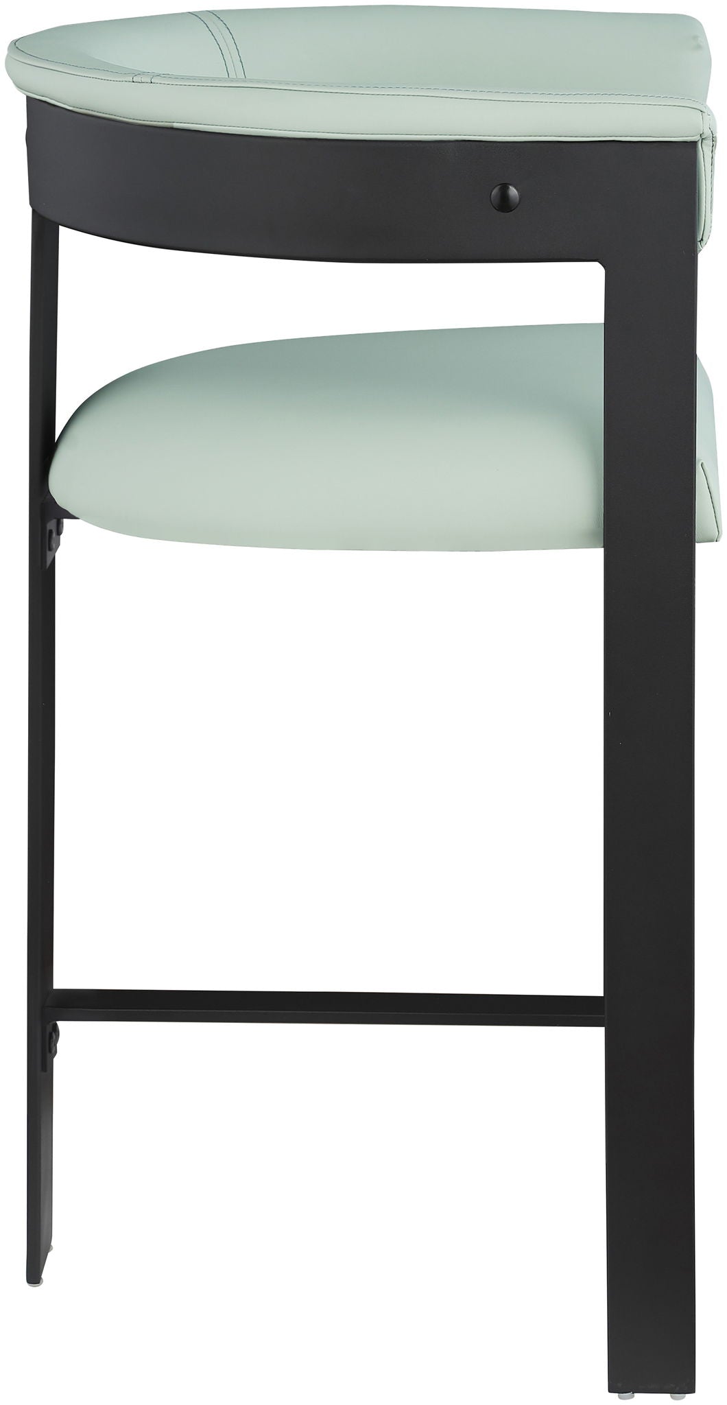 Romeo - Faux Leather Counter Stool With Black Base (Set of 2)