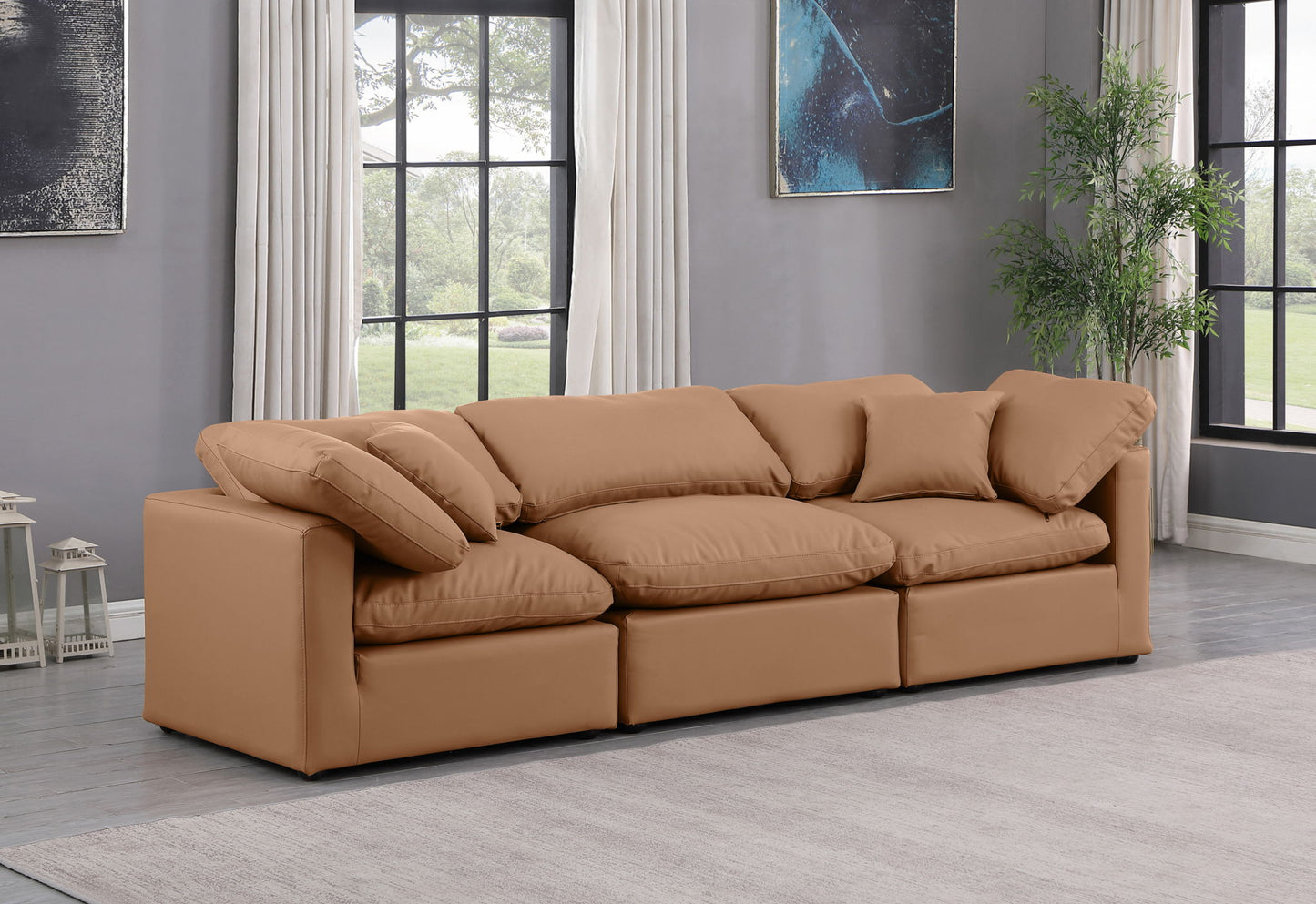 Indulge - Faux Leather 3 Seat Modular Sofa