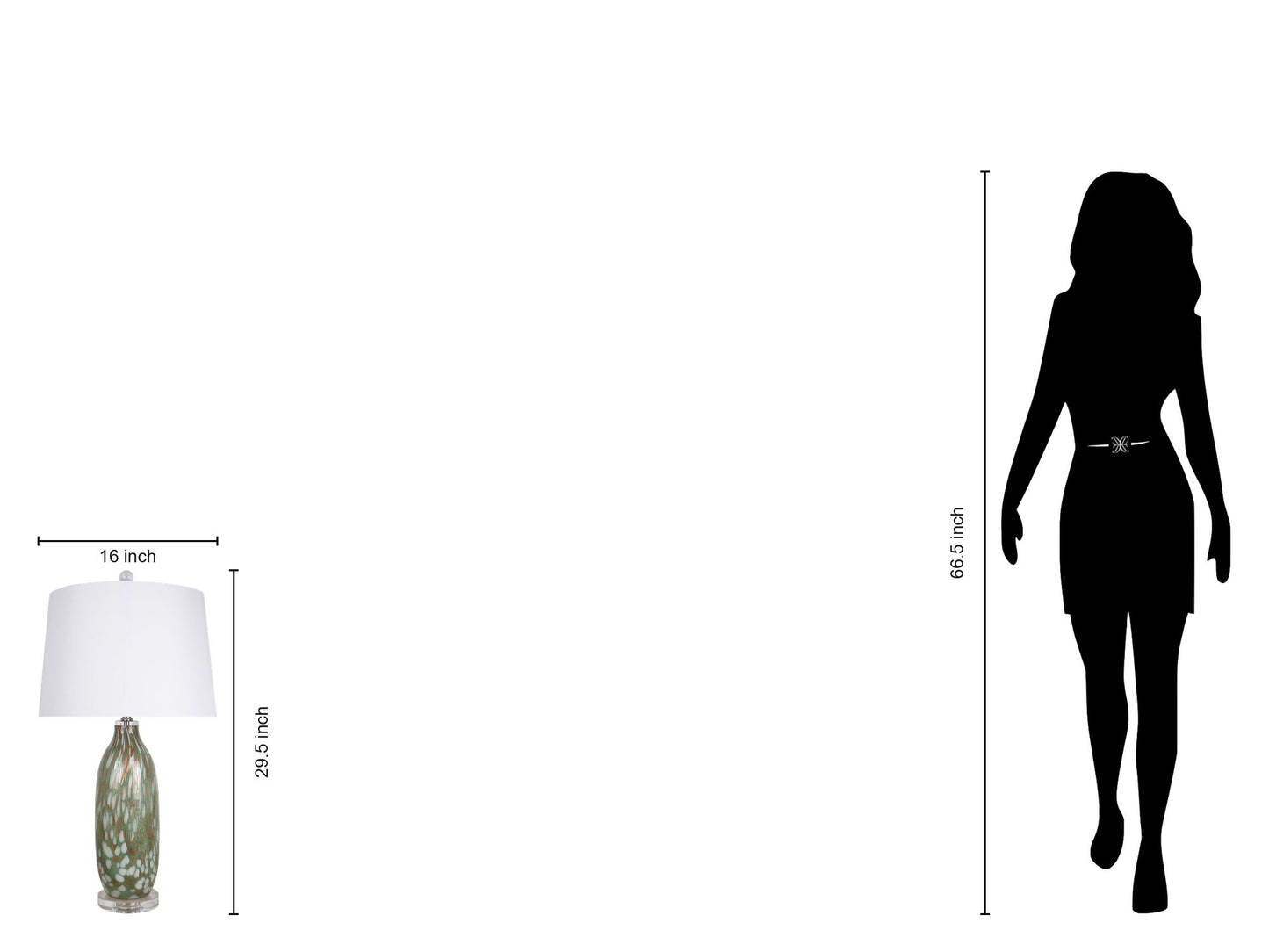 "Verdant Glow" Art Glass Table Lamp (Set of 2) - Green Art Glass