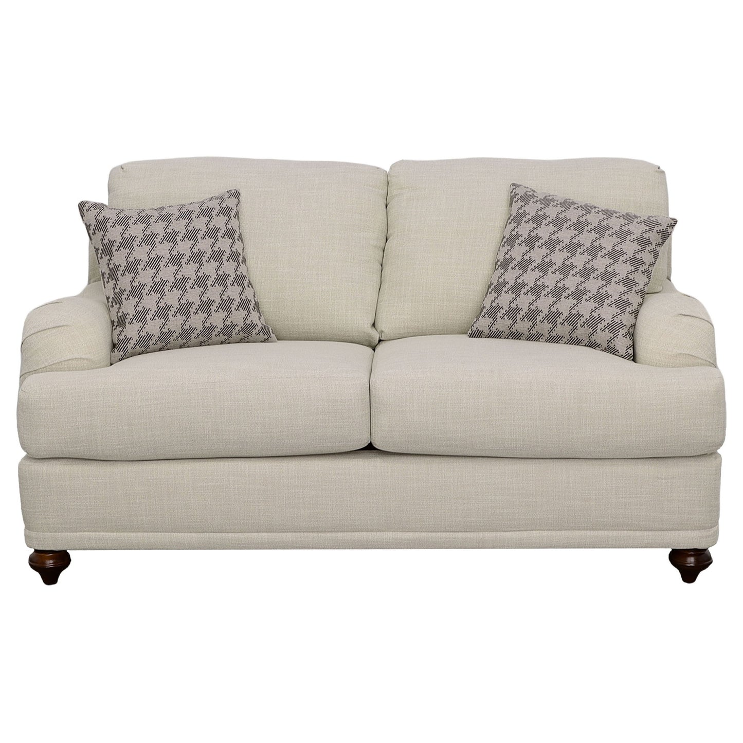Glenn - Loveseat con respaldo acolchado - Gris claro