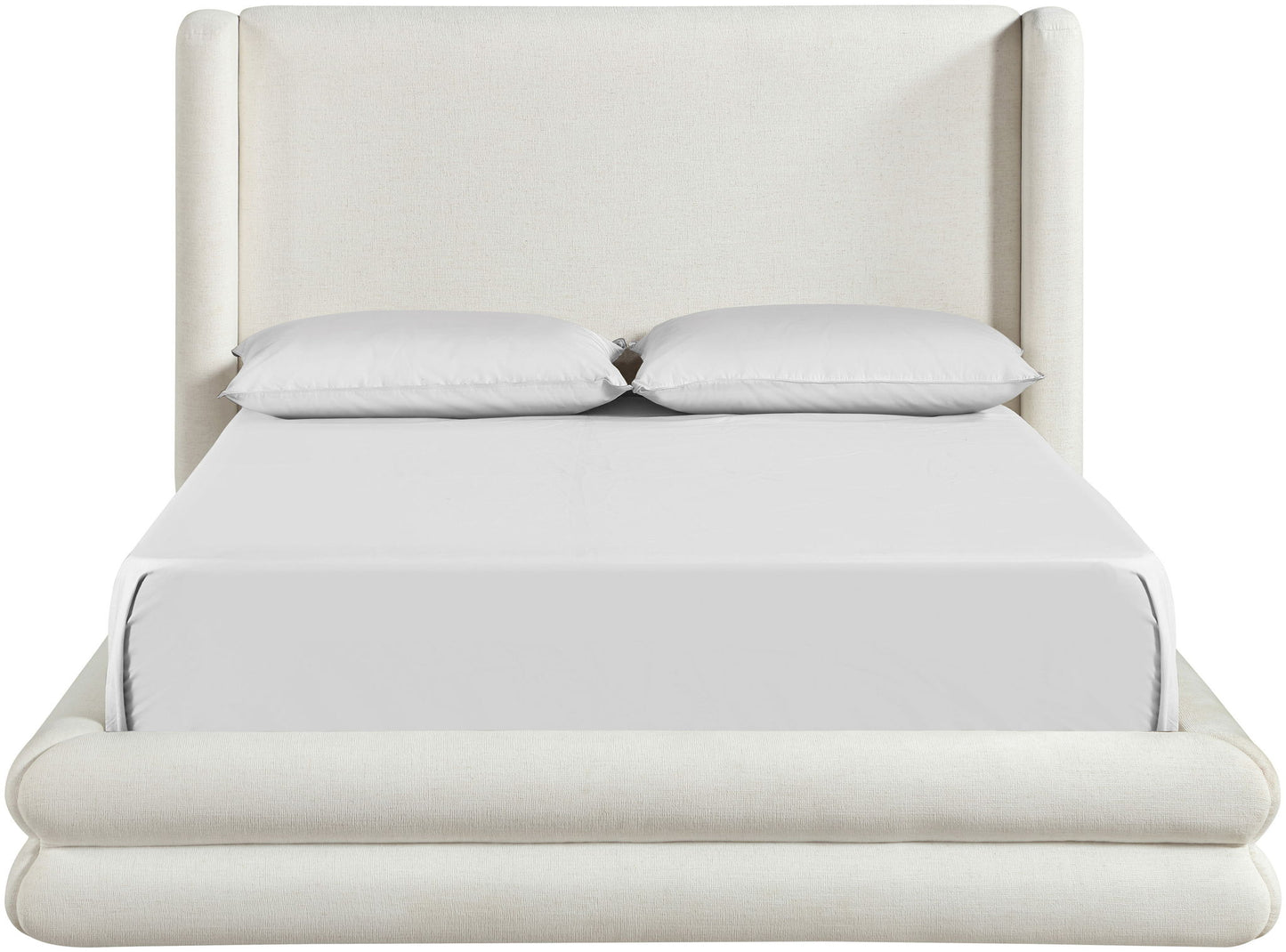 Chandra - Linen Textured Fabric Upholstered Bed