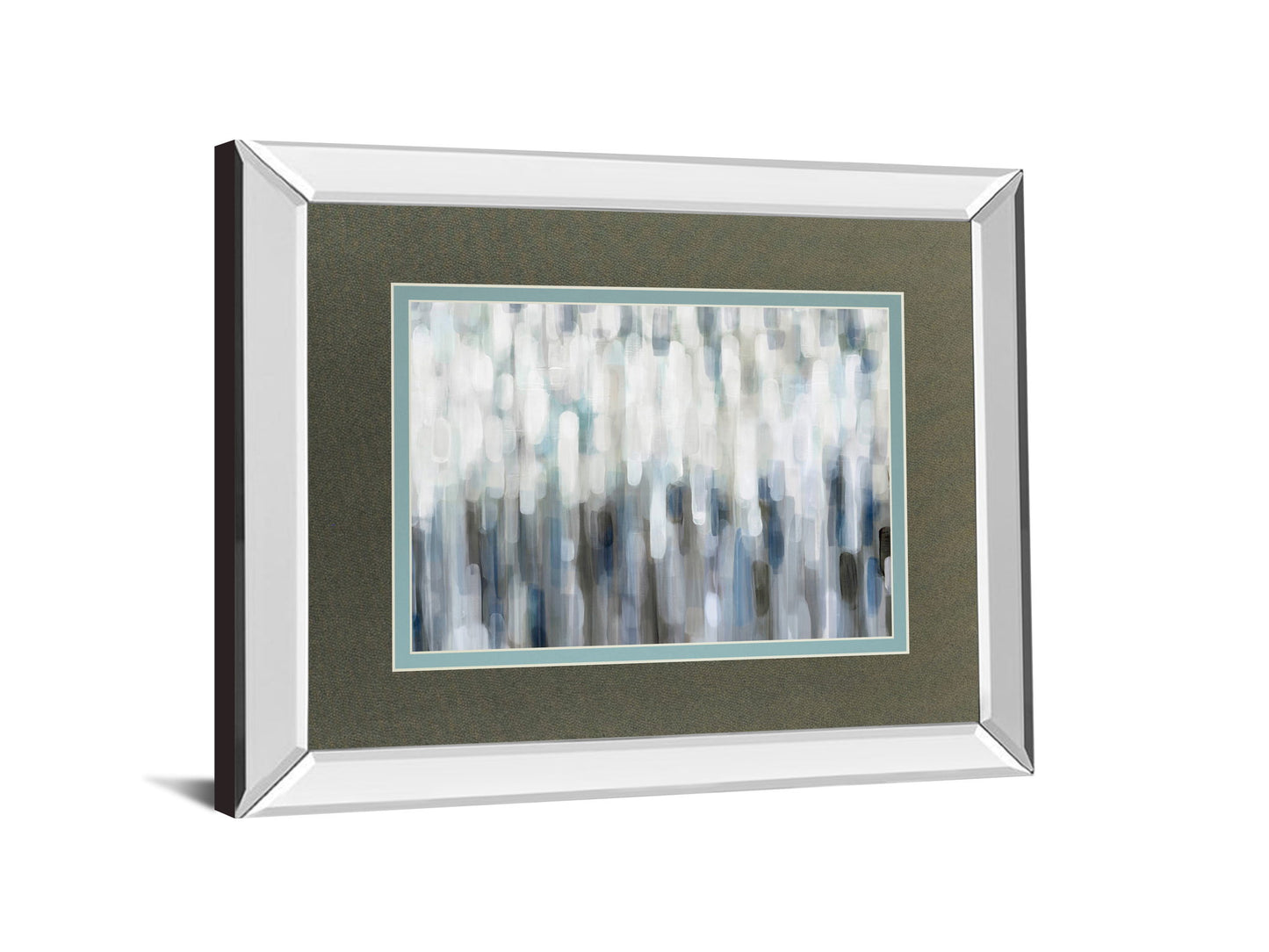 Silver Rain By Karen Lorena Parker - Mirror Framed Print Wall Art - Dark Gray