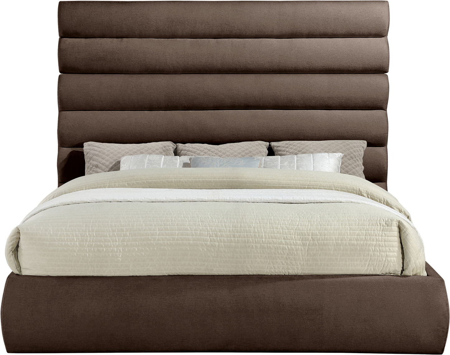 Adam - Chenille Fabric Bed With 70.5" Headboard