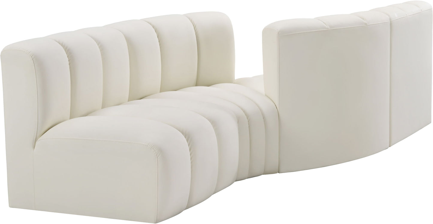 Arc - Faux Leather 4 Piece Sofa