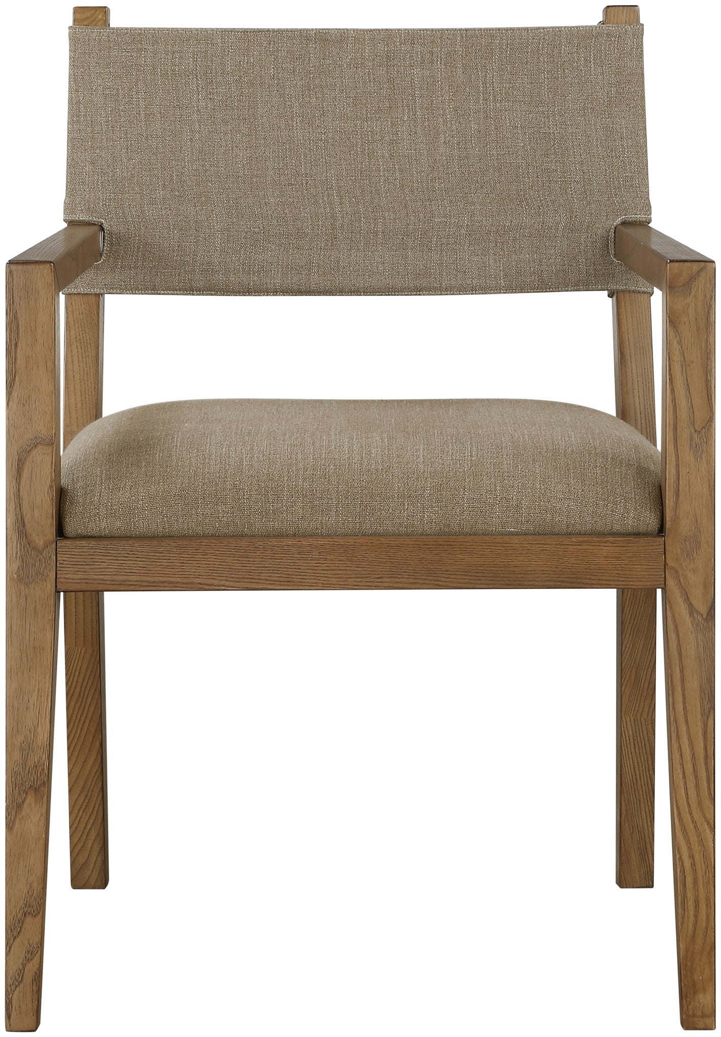 Avon - Linen Textured Performance Fabric Dining Arm Chair