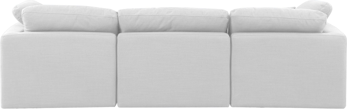 Indulge - Linen 3 Piece Modular Sofa - White