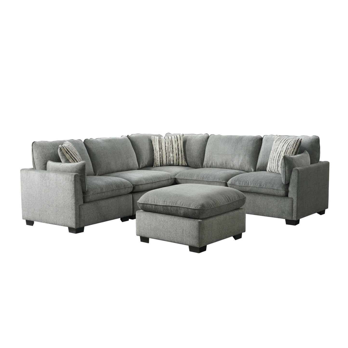 Deville - Modular Ottoman - Nova Gray