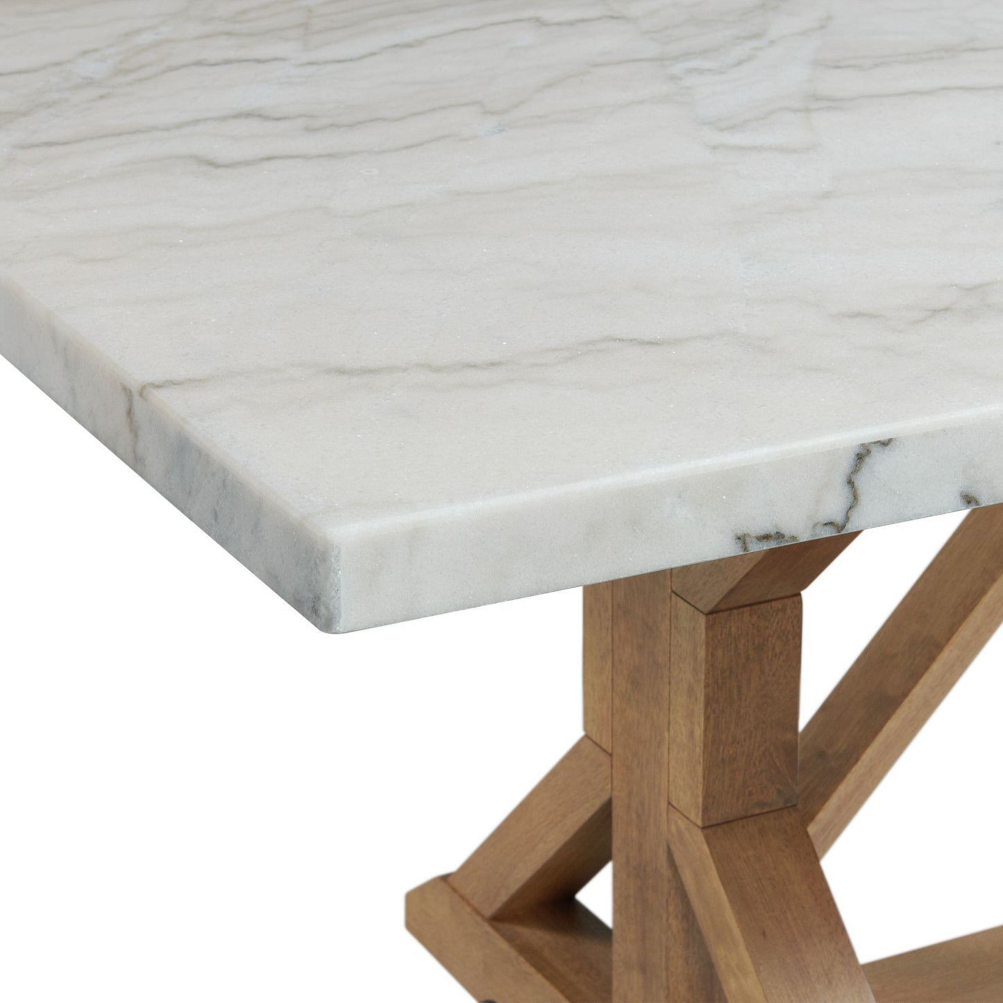 Lakeview - Juego de comedor rectangular de 5 piezas, mesa y cuatro sillas - Blanco