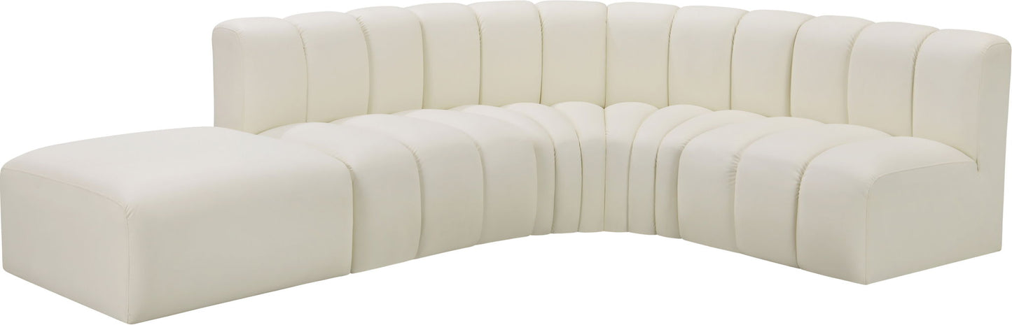 Arc - Faux Leather 5 Piece Corner Modular Sofa