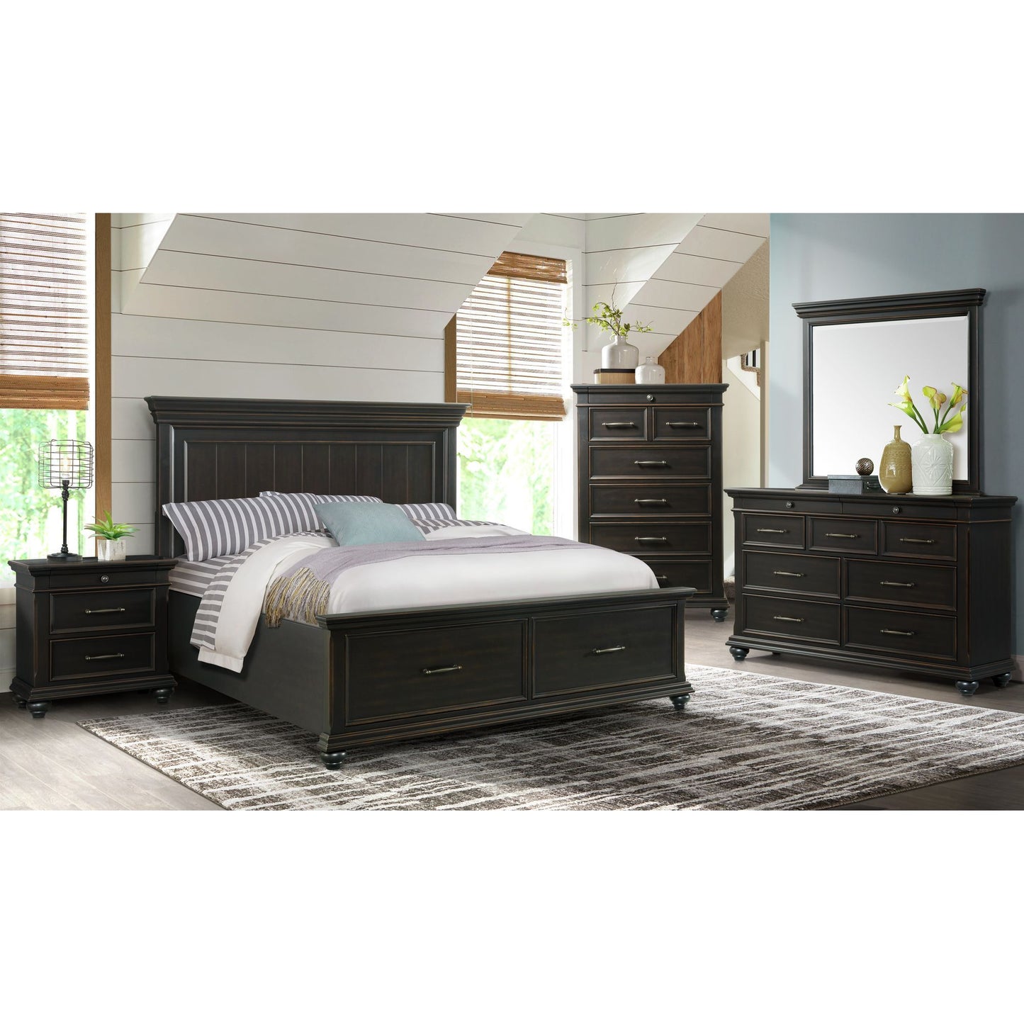 Slater - Cama con plataforma y almacenamiento