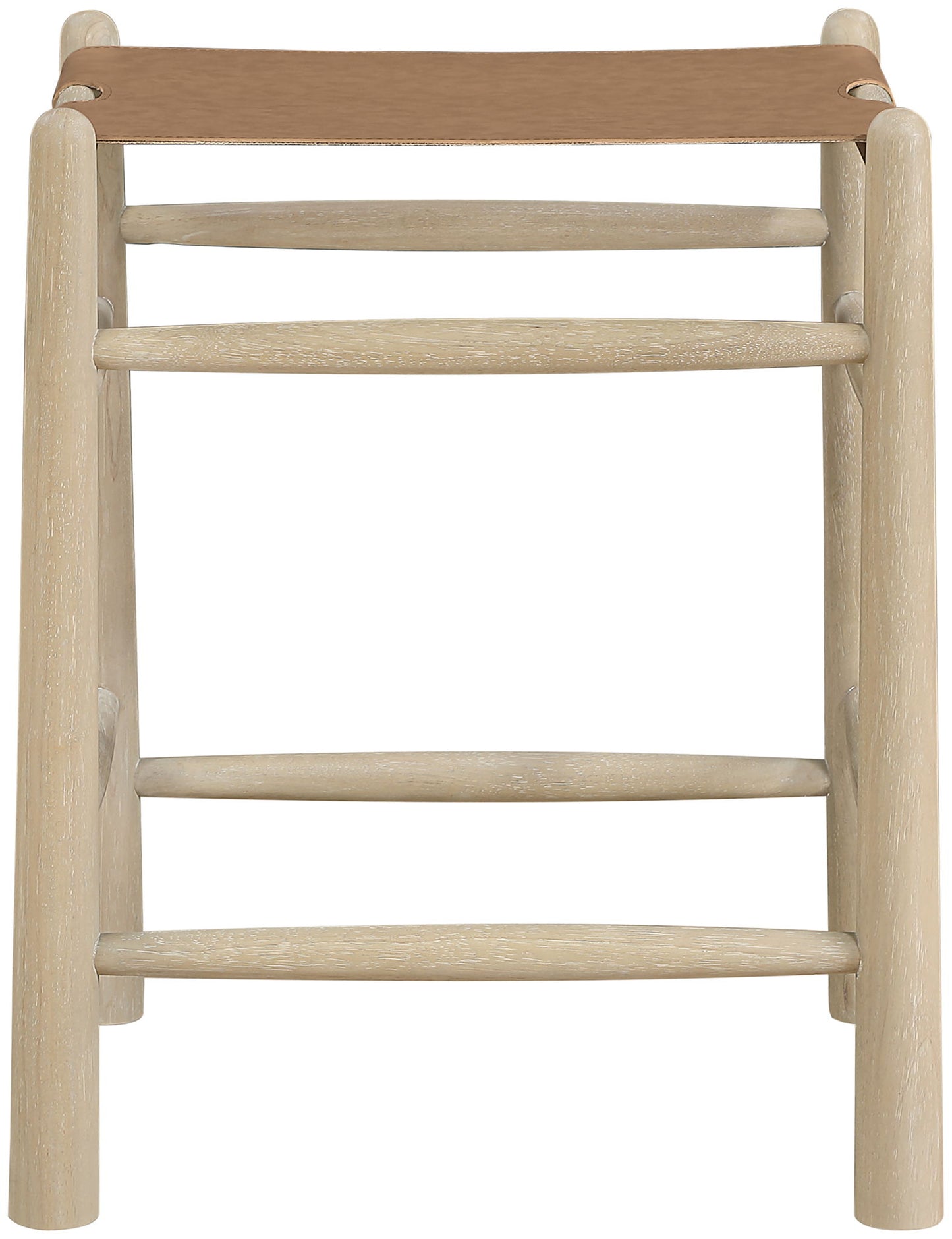 Santos - Backless Counter Stool With Stained Natural Base