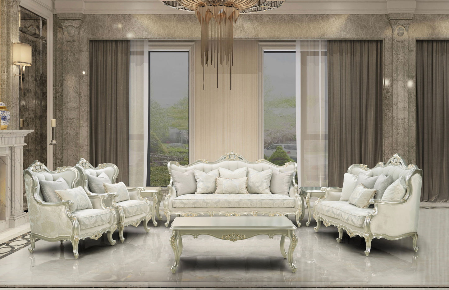 Kate - Sofa And Loveseat - White