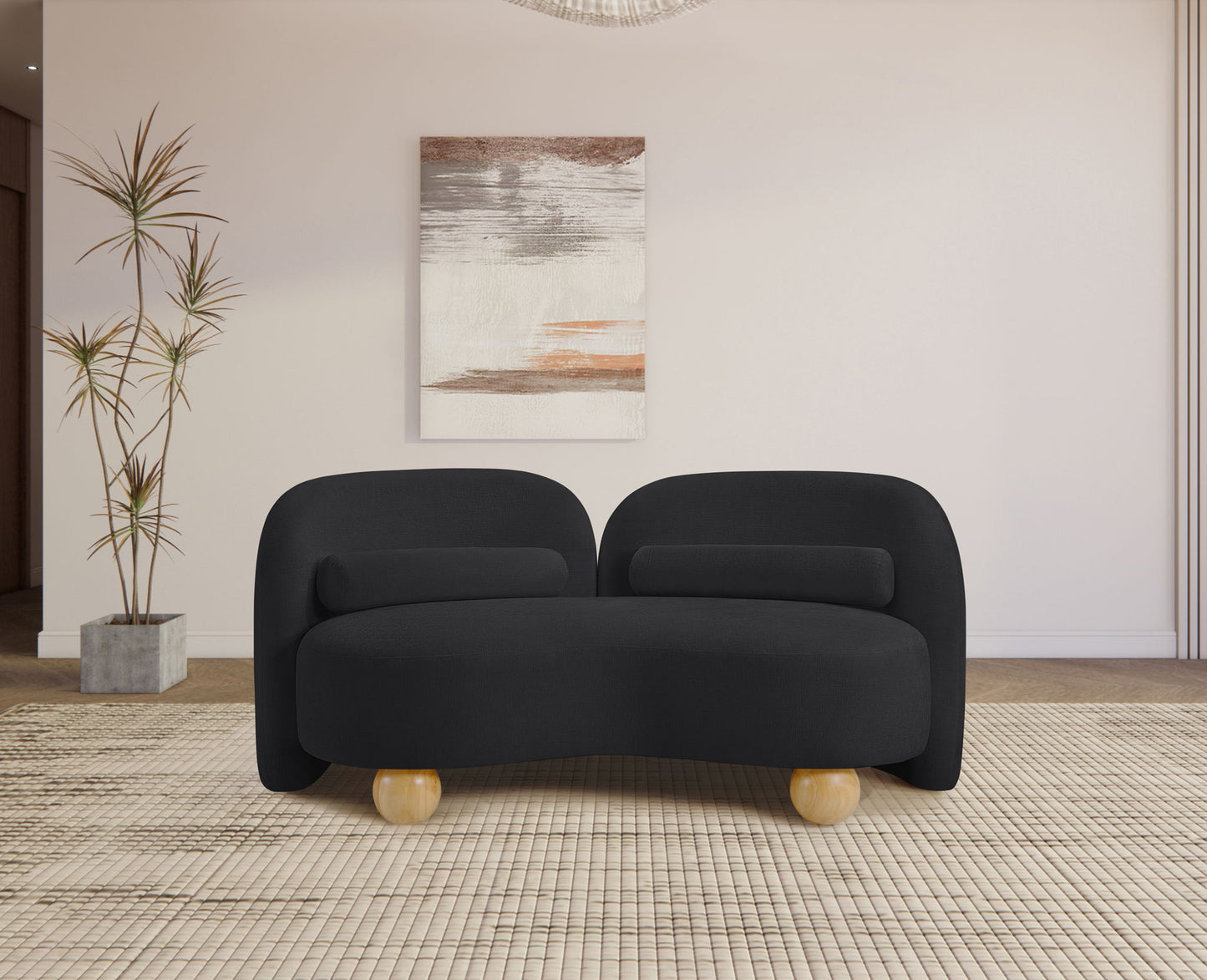 Daphne - Chenille Loveseat