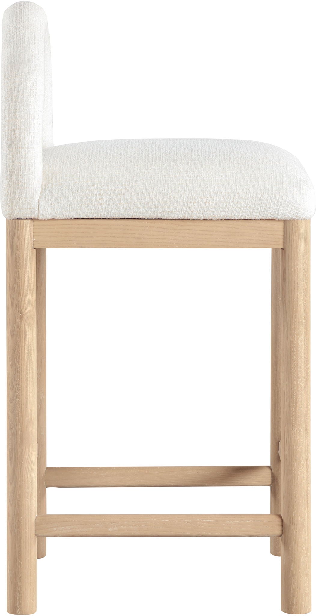 Conrad - Linen Counter Stool With Natural Legs