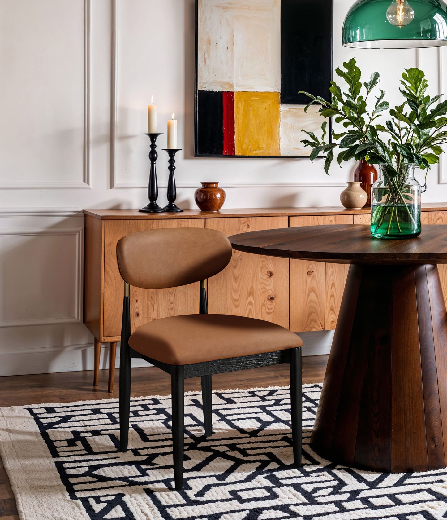 Riccio - Dining Side Chair (Set of 2) - Black And Gold Frame