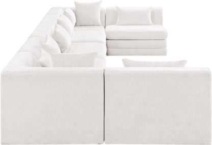 Stellar - 7 Piece Chenille Fabric Upholstered Modular Sectional