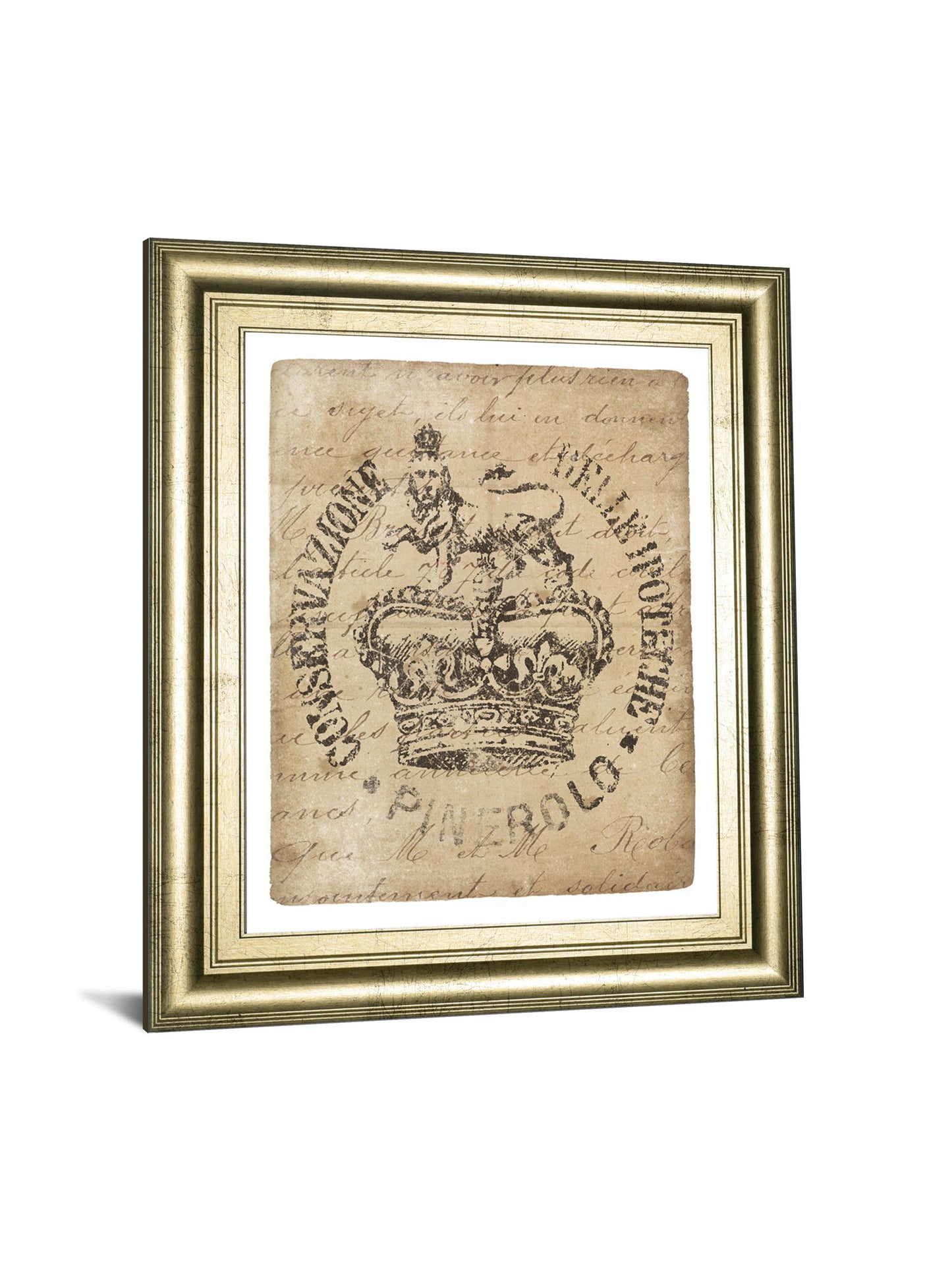 Vintage Seal IV V2 By Wild Apple Portfolio - Framed Print Wall Art - Beige