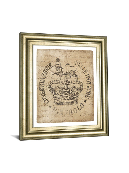 Vintage Seal IV V2 By Wild Apple Portfolio - Framed Print Wall Art - Beige