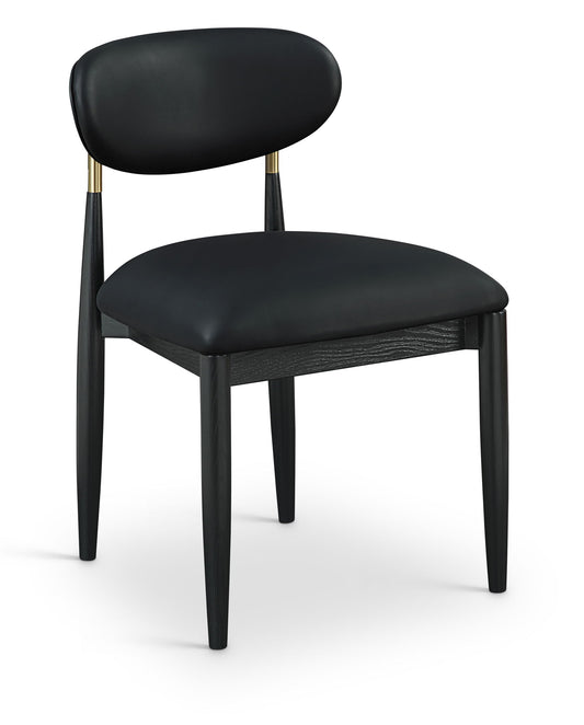 Riccio - Dining Side Chair (Set of 2) - Black And Gold Frame