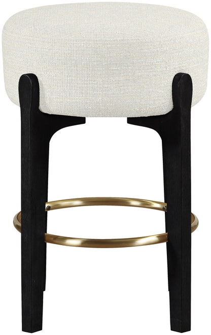 Torino - Backless Counter Stool With Brushed Black Base (Set of 2)