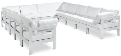 Nizuc - Outdoor Patio 12 Piece Modular Sectional With White Frame