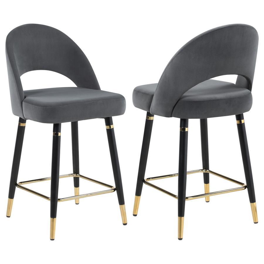 Lindsey - Velvet Upholstered Counter Chair (Set of 2)