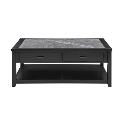 Garvine - Sintered Stone Coffee Table - Black