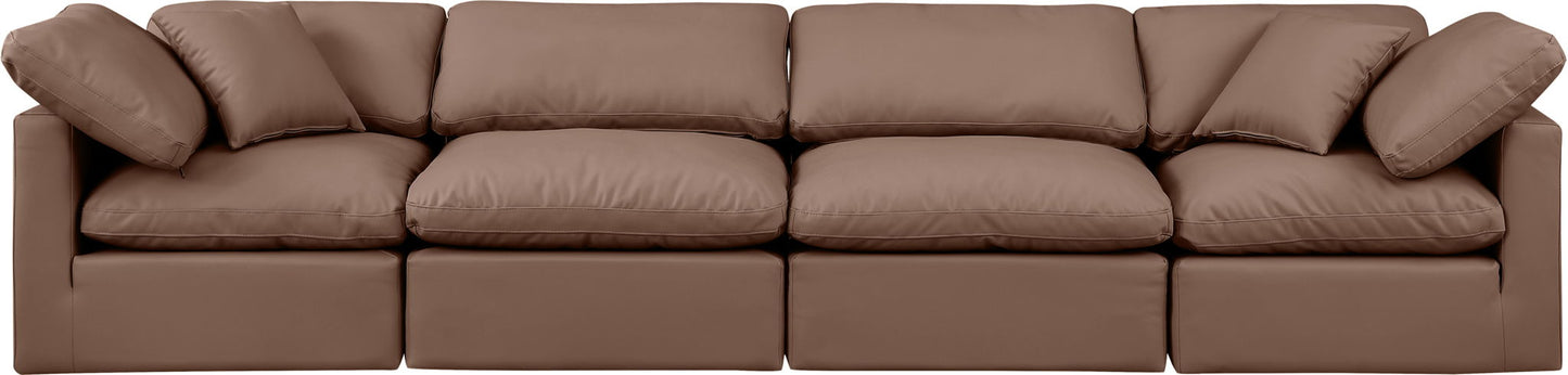 Indulge - Faux Leather 4 Seat Modular Sofa