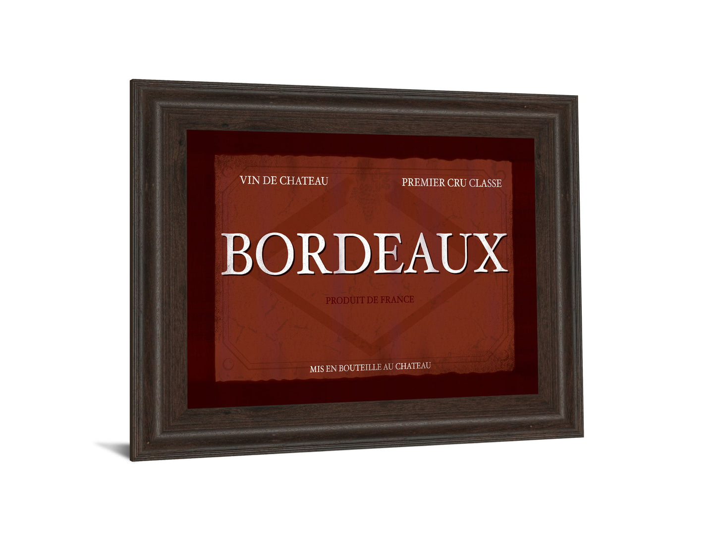 Bordeaux By Paola Viveiros - Framed Print Wall Art - Dark Red