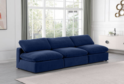 Comfy - Velvet Modular Armless Sofa 3 Seats