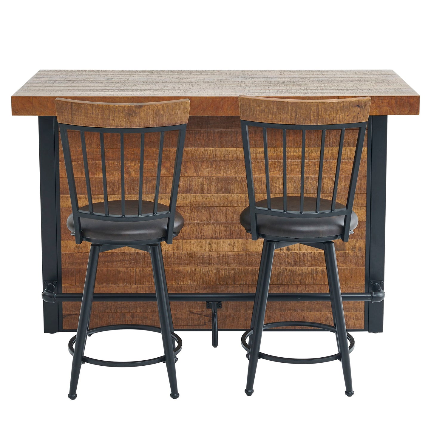 Tyler - 3 Piece Dining Set (Bar Table And Chairs) - Light Brown