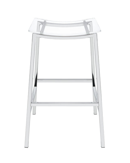 Zena - Backless Bar Stool (Set of 2) - Clear