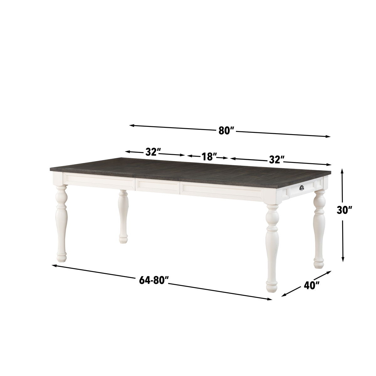 Joanna - Dining Table - Two Tone