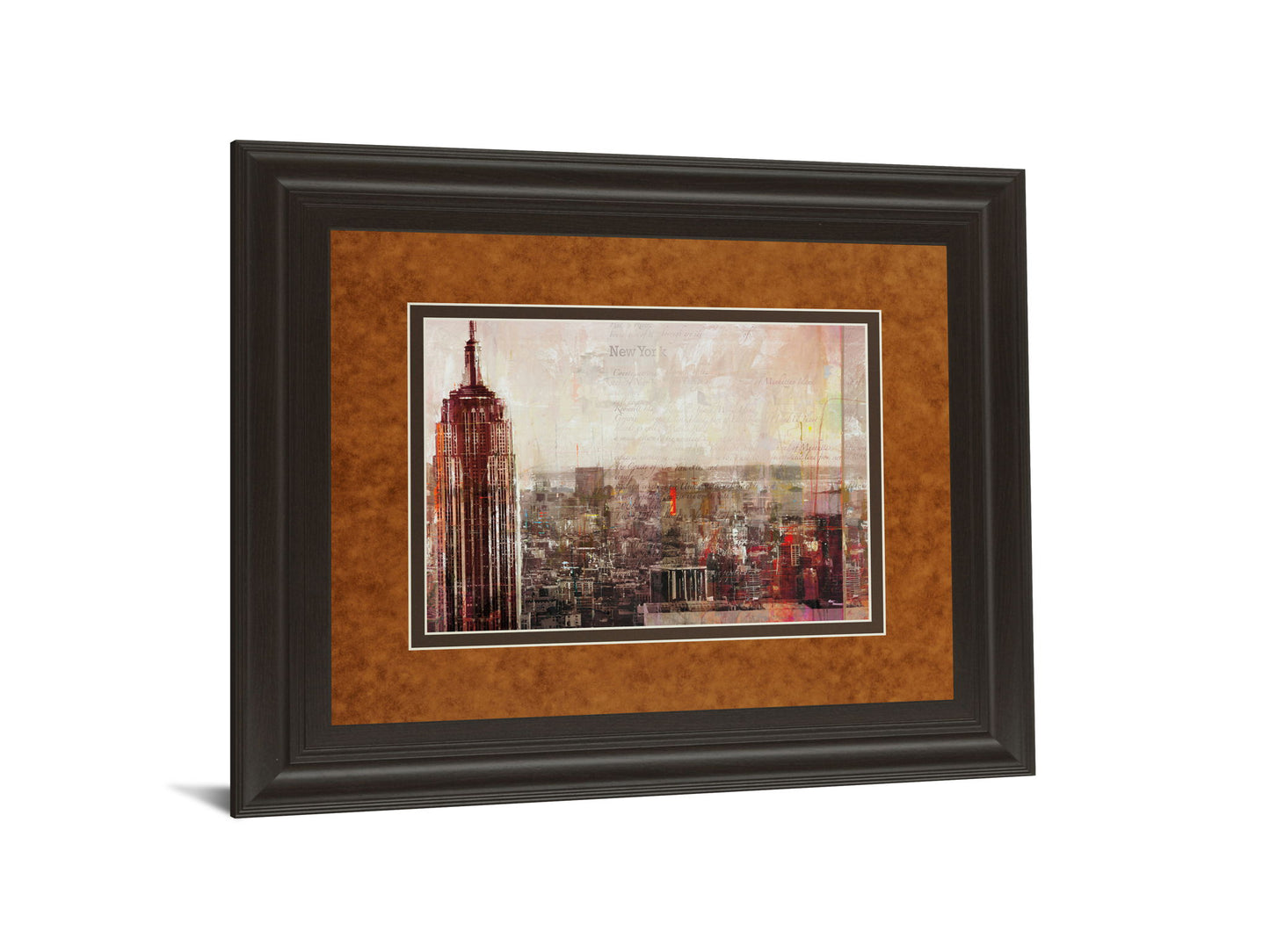Shades Of New York By Markus Haub - Framed Print Wall Art - Light Brown