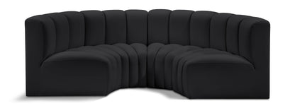 Arc - Faux Leather 4 Piece U-Shaped Modular Sofa