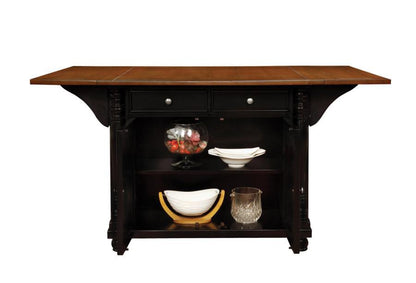 Slater - 2-Drawer Kitchen Island With Drop Leaves