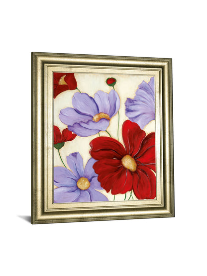 Lavender And Red Il By Tava Studios - Framed Print Wall Art - Red