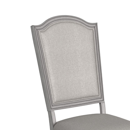 Glenmore - Dining Side Chair With Fabric (Set of 2) - Aged Gray