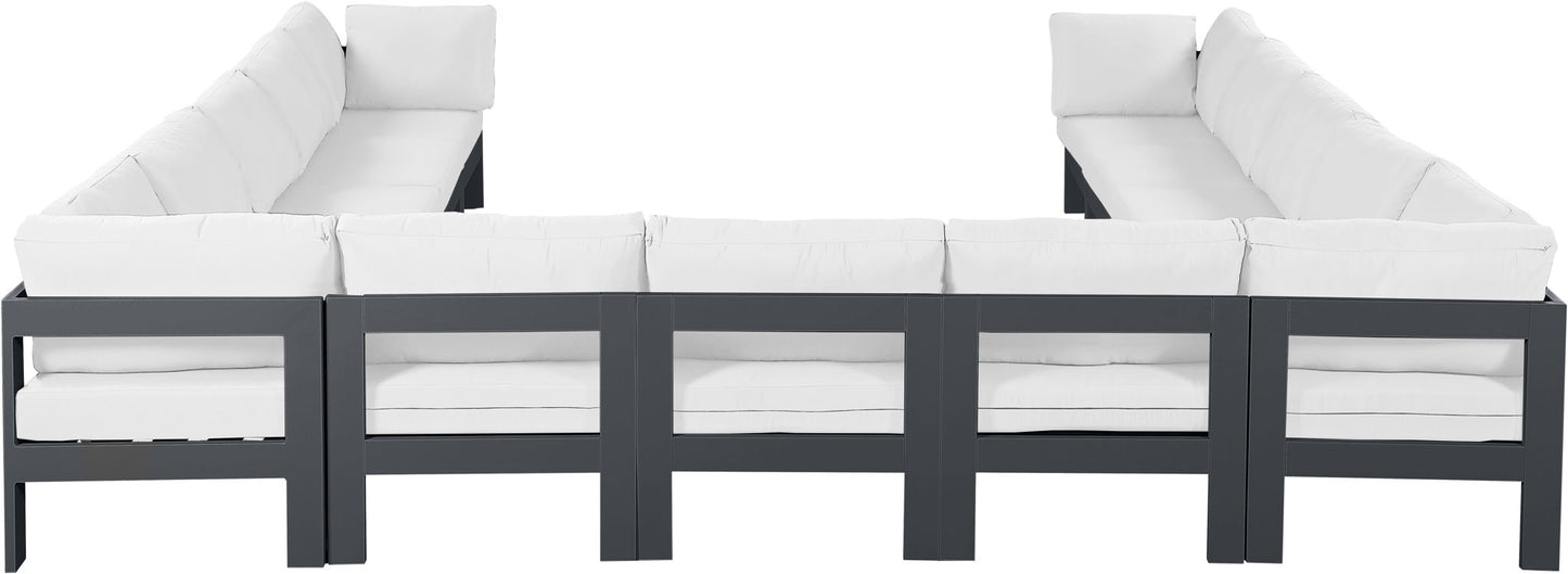 Nizuc - Outdoor Patio 13 Piece Modular Sectional With Gray Frame
