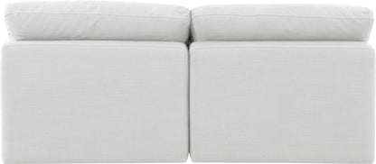 Indulge - Linen 2 Piece Modular Armless Sofa - White